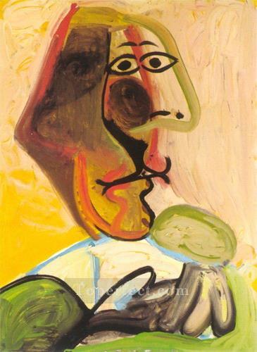 男性の胸像 1971年 パブロ・ピカソ油絵